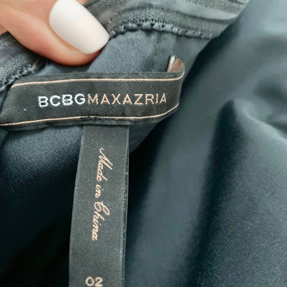 NWOT BCBGMaxAzria Black Jacquard Cocktail Dress - Picture 8 of 8